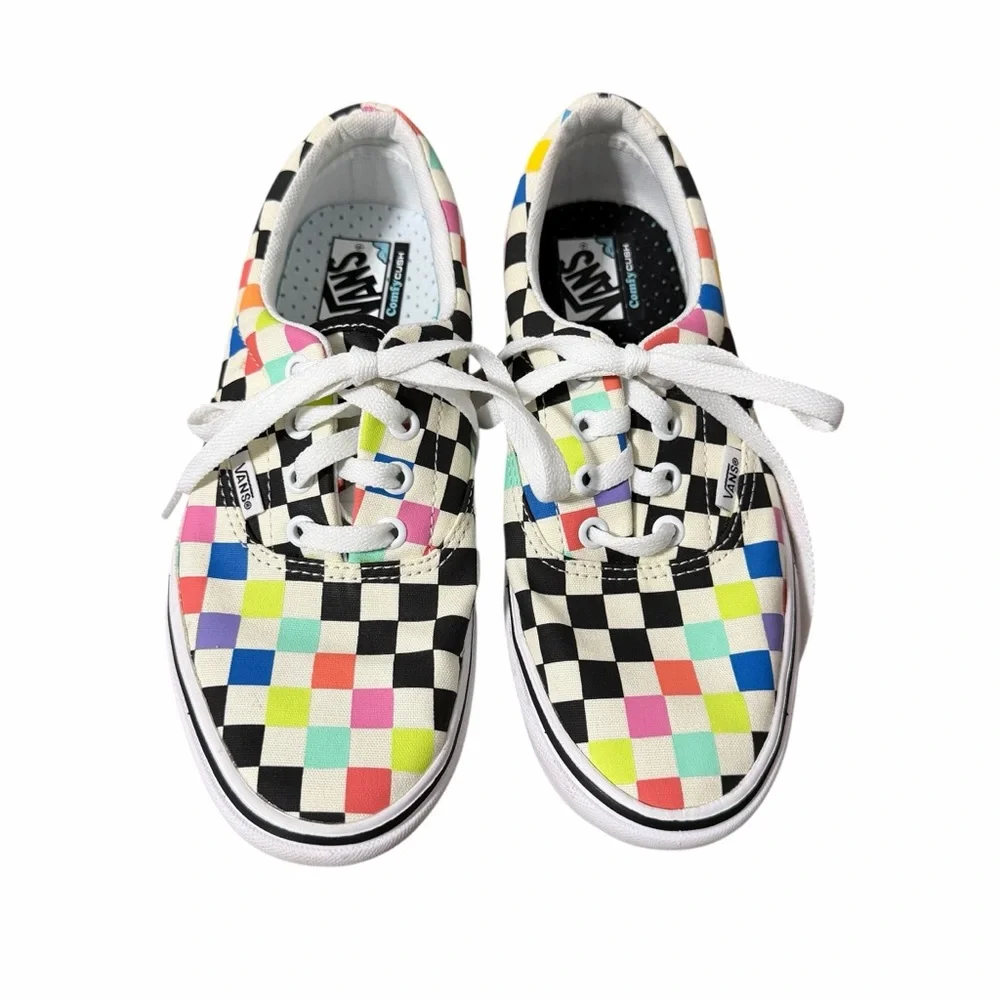 Vans X MoMA ComfyCush Era Colorful Checkered Sneaker | Mens 5.5/Womens 7